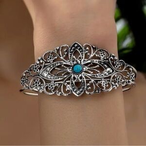 Dainty filigree cuff bracelet